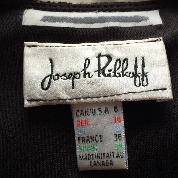 Joseph Ribkoff Newspaper Print Jacket Sz 6 Black White Ink Blotches Zip Lined - Picture 4 of 7